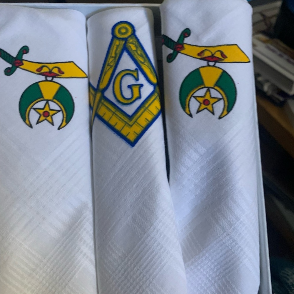 Masonic handkerchief set of (3)